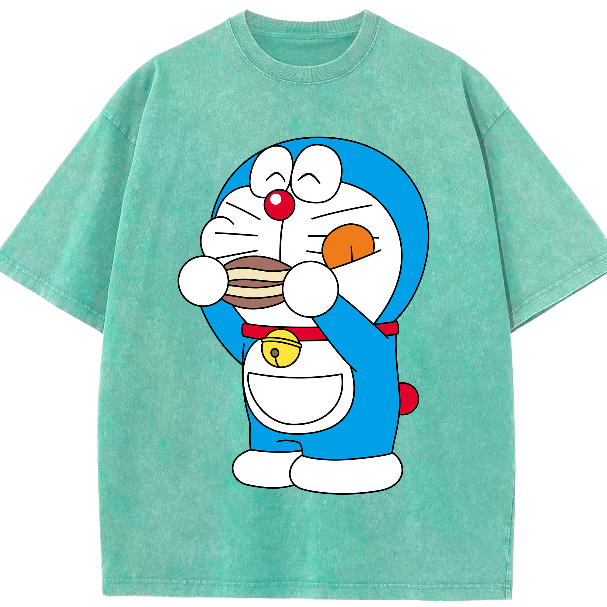 （画像用） ドラえもん Doraemon 綿100% ヴィンテージ風 半袖Tシャツ（フロントプリント）
